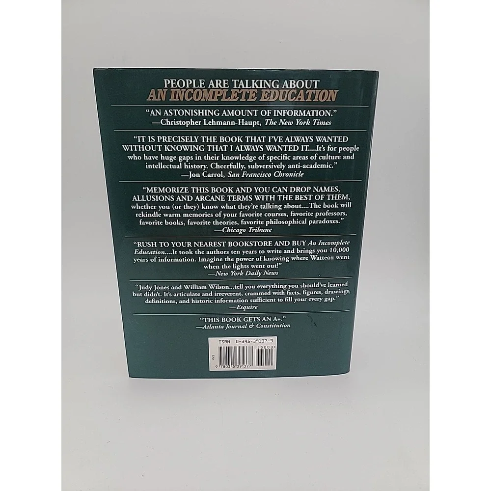 Vintage‎ An Incomplete Education Jones Wilson Reference Hardcover 1995 Updated